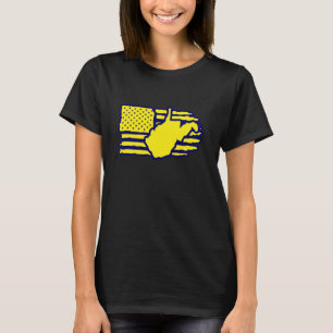 WV with American Flag T-Shirt