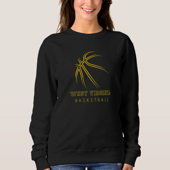 Wva The Mountaineer State Love West Virginia Baske Sweatshirt (Front)