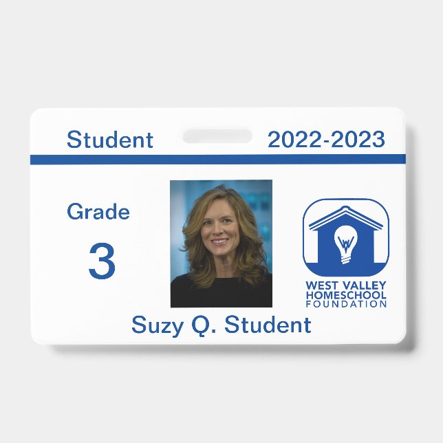 WVHF Student ID Badge (Front)