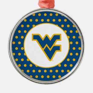 WVU Blue & Gold Metal Ornament