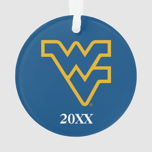 WVU Blue & Gold Ornament (Back)