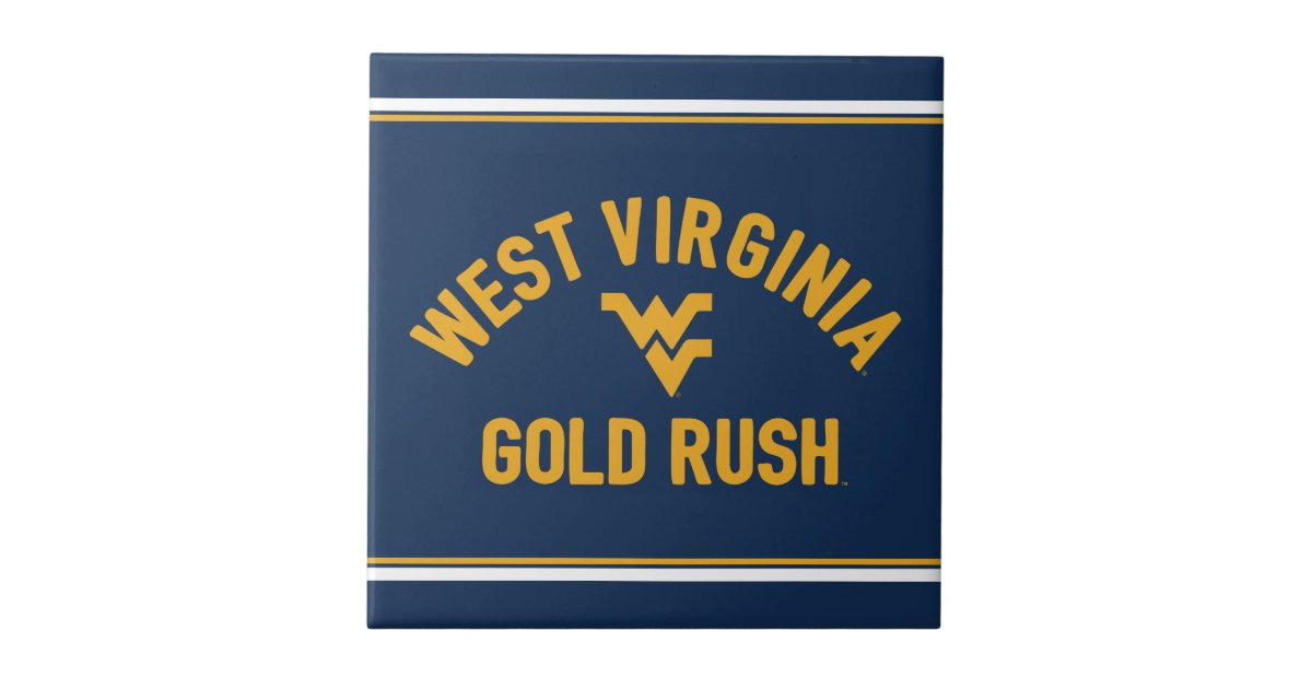 WVU Gold Rush Tile Zazzle