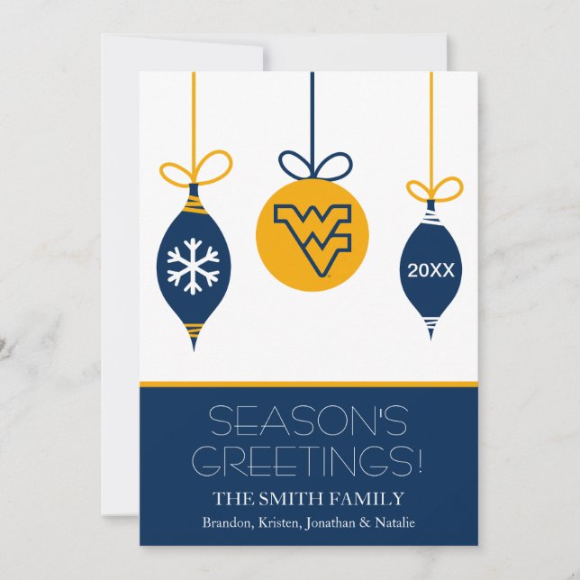 WVU Holiday Card - Ornaments (Front)