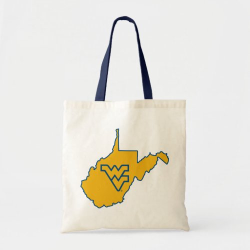 WVU in state of West Virginia Tote Bag
