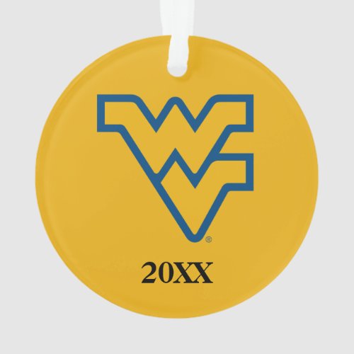 WVU Logo with Year Ornament