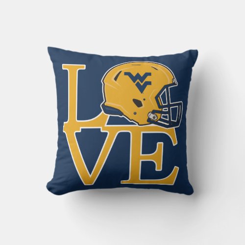 WVU Love Throw Pillow