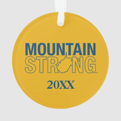 WVU Mountain Strong Ornament