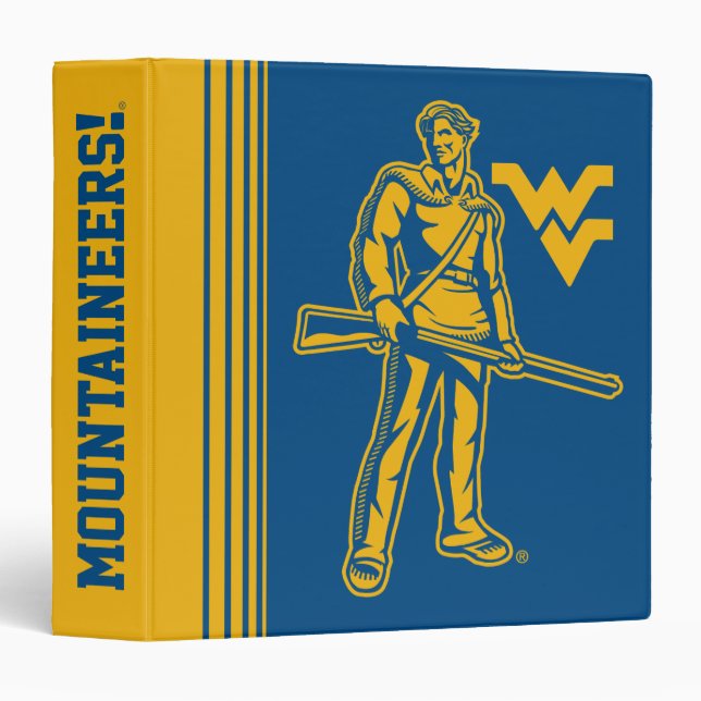 WVU Mountaineer 3 Ring Binder (Front/Spine)