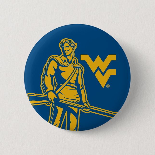 WVU Mountaineer Button (Front)