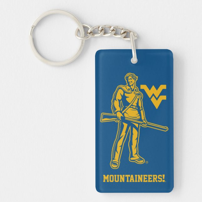 WVU Mountaineer Keychain (Front)