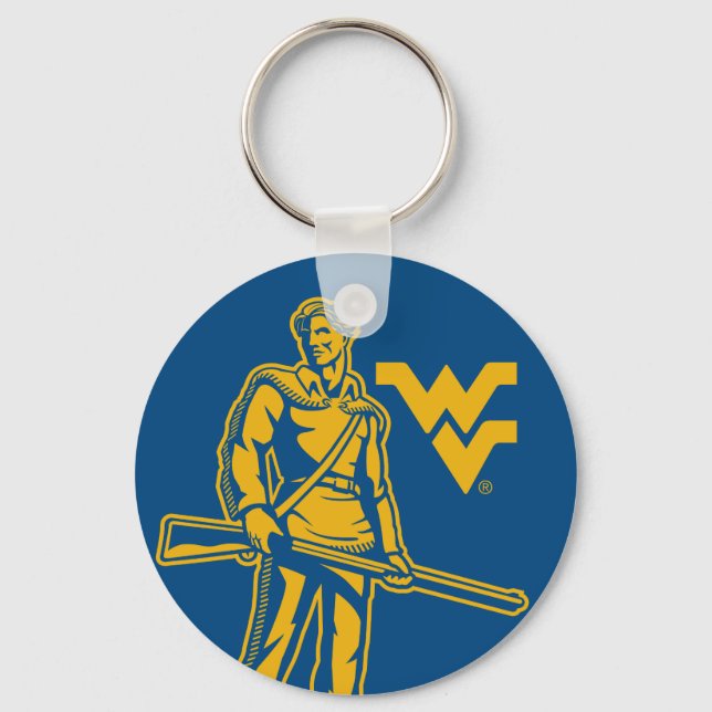 WVU Mountaineer Keychain (Front)