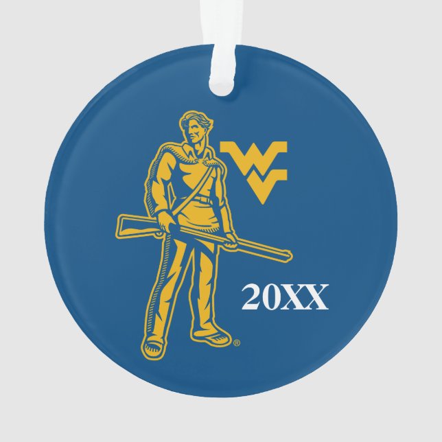 WVU Mountaineer Ornament (Back)