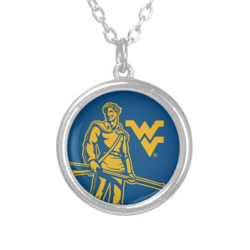 WVU Mountaineer Silver Plated Necklace