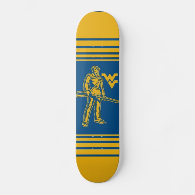 WVU Mountaineer Skateboard Deck (Front)