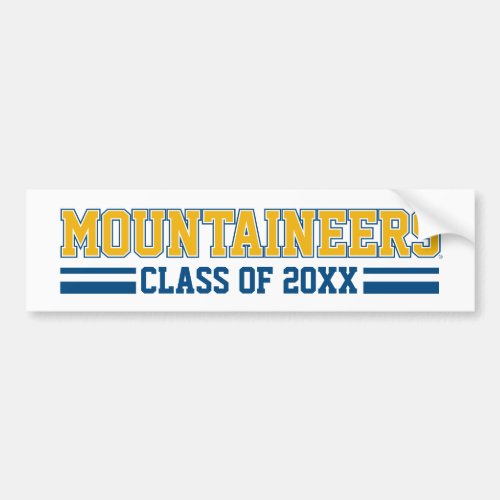 WVU Mountaineers Alumni Class Year Bumper Sticker