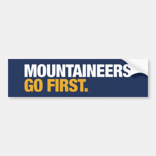 WVU Mountaineers Go First Bumper Sticker