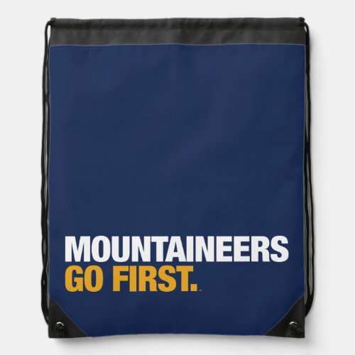 WVU Mountaineers Go First Drawstring Bag