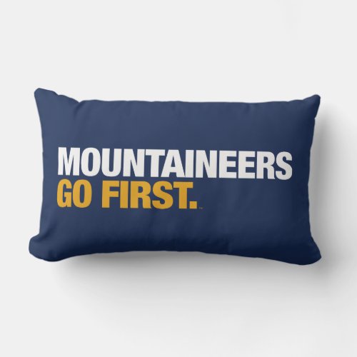 WVU Mountaineers Go First Lumbar Pillow