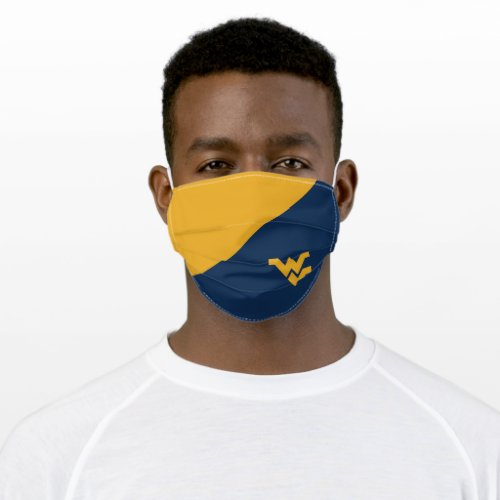 WVU West Virginia Color Block Adult Cloth Face Mask