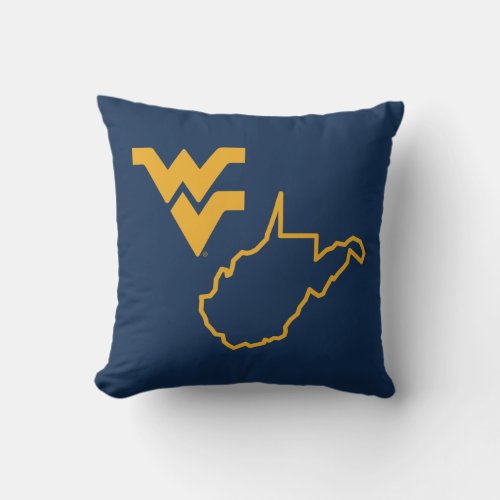 WVU  West Virginia University Throw Pillow
