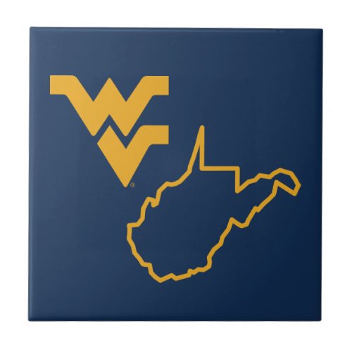 WVU  West Virginia University Tile