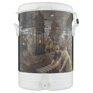 WW1 1918 Women Working at a Munitions a Factory  Beverage Cooler