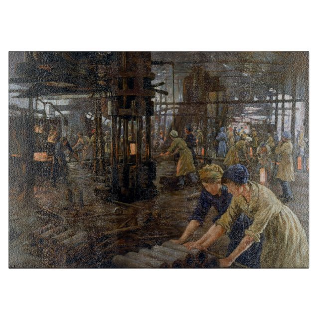 WW1 1918 Women Working at a Munitions a Factory  Cutting Board (Front)