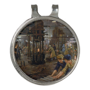 WW1 1918 Women Working at a Munitions a Factory Golf Hat Clip