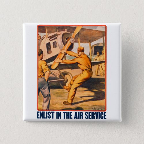 WW1 Air Force Enlist in The Air Service Button