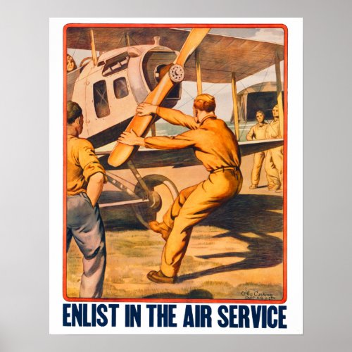 WW1 Air Force Enlist in The Air Service Poster