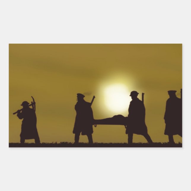 WW1 British Heroes Rectangular Sticker (Front)