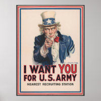 ww1 call to US army recruitment poster 