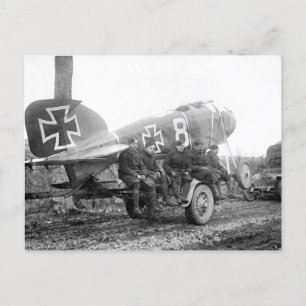 WW1 Captured German Aircraft Photograph Postcard