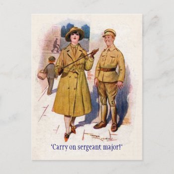 Ww1 "carry On" Postcard by Vintagearian at Zazzle