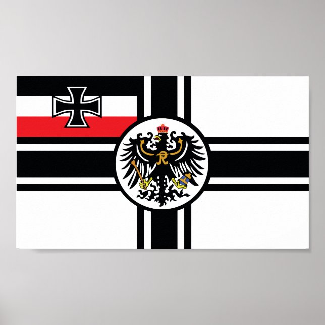 WW1 German Imperial Army  Flag Poster (Front)