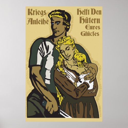 WW1 German Poster Kriegsanleihe helft den Htern