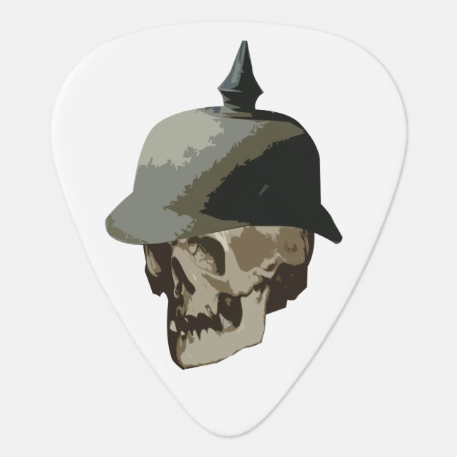 WW1 German Spiked Helmet  Guitar Pick (Front)