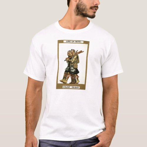WW1 Highlander Recruiting Poster T_Shirt