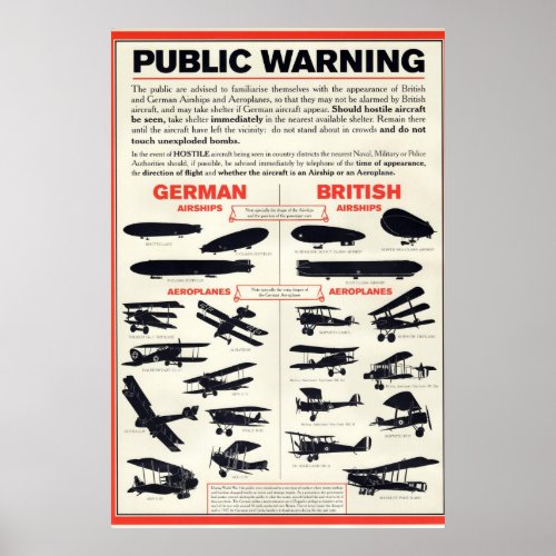 WW1 Public Warning Propaganda Poster