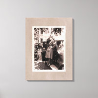 WW1 Red Cross Nurse with Vintage Car