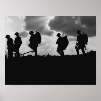 WW1 Soldier Silhouettes - Battle of Broodseinde Poster