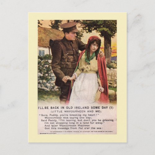WW1 Songcard Postcard
