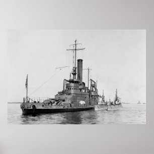 WW1 Submarine Tender, 1916 Poster