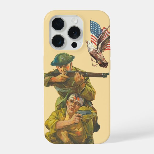 WW1 US Doughboy poster art  iPhone Case (Back)