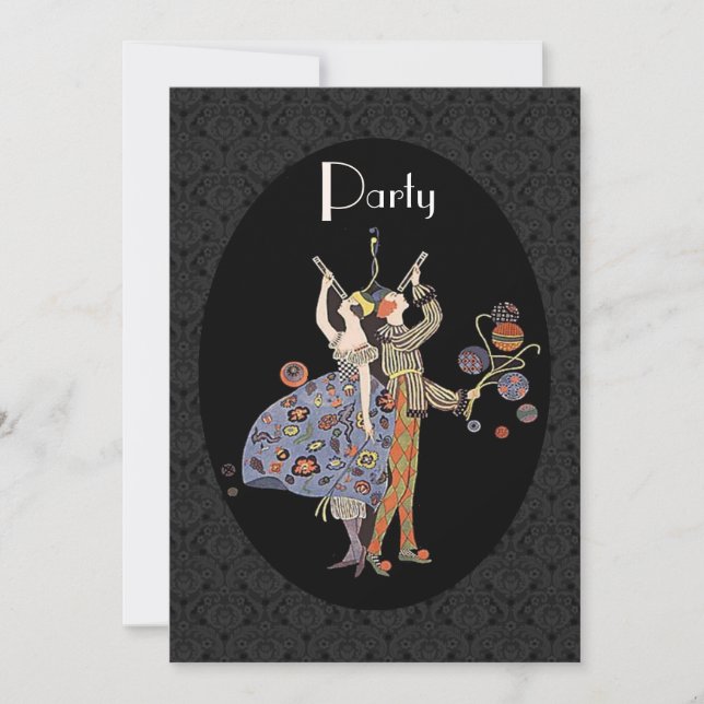 WW1 Vintage Art Deco Party Personalized Invitation (Front)