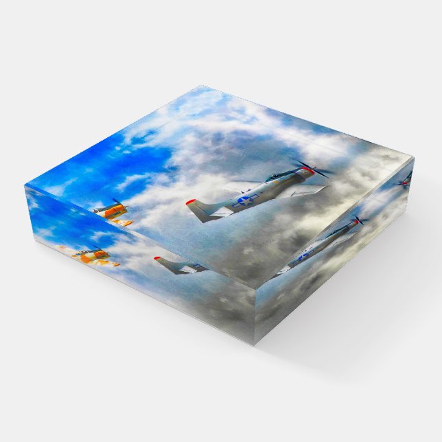 WW2 Aircraft AIR FORCE RAIDERS Paperweight (Angled)