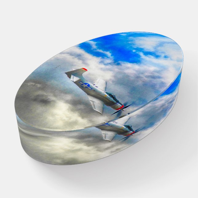 WW2 Aircraft AIR FORCE RAIDERS Paperweight (Angled)