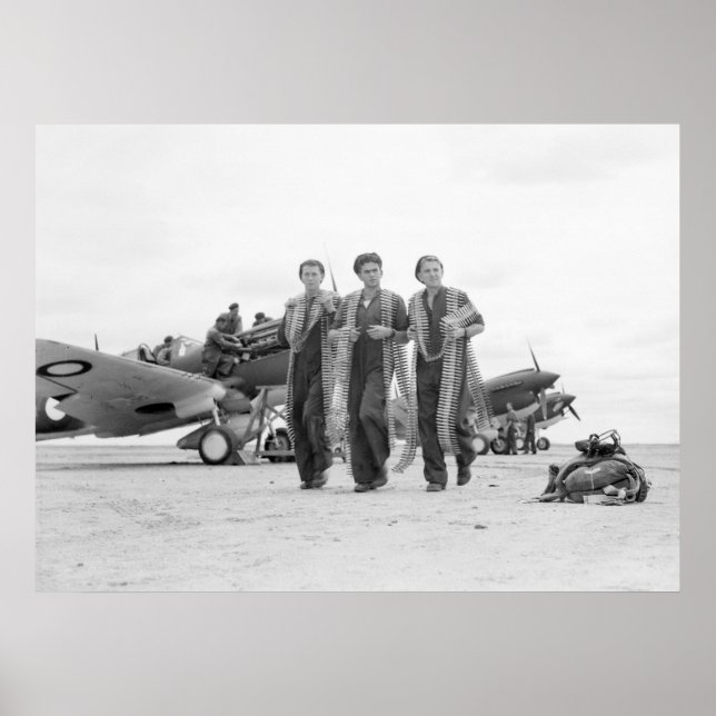 WW2 Airplane Ammunition, 1940s Poster (Front)