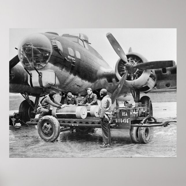 WW2 Airplane and Crew: 1940s Poster (Front)
