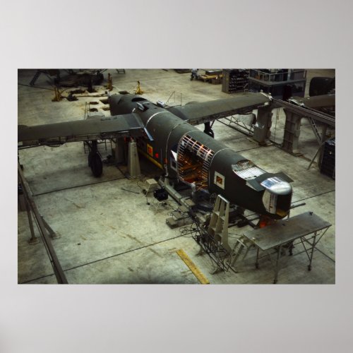 WW2 Airplane Factory 1940s Poster